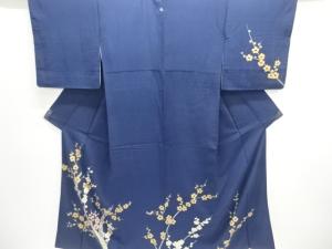 枝梅模様一つ紋手織り紬訪問着